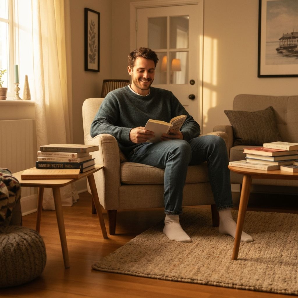 Escena cotidiana con persona en entorno doméstico